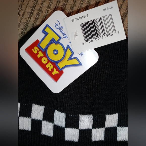 πToy Story Disney Pixar Black & White Knit Hat Winter Beanie Size OSFA - Picture 7 of 7